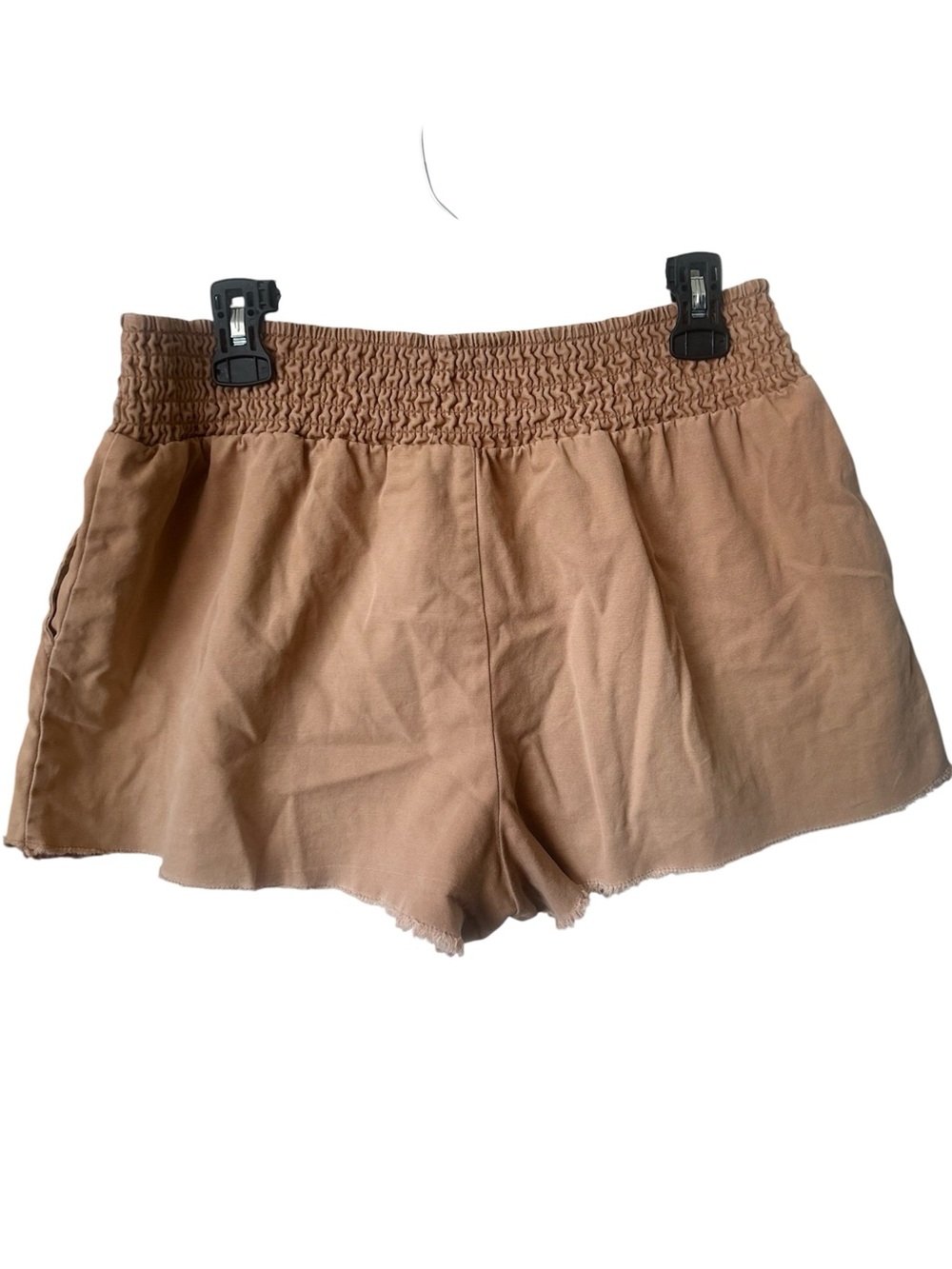 wild fable Smocked Waist High-Rise Shorts — brown, Sz M